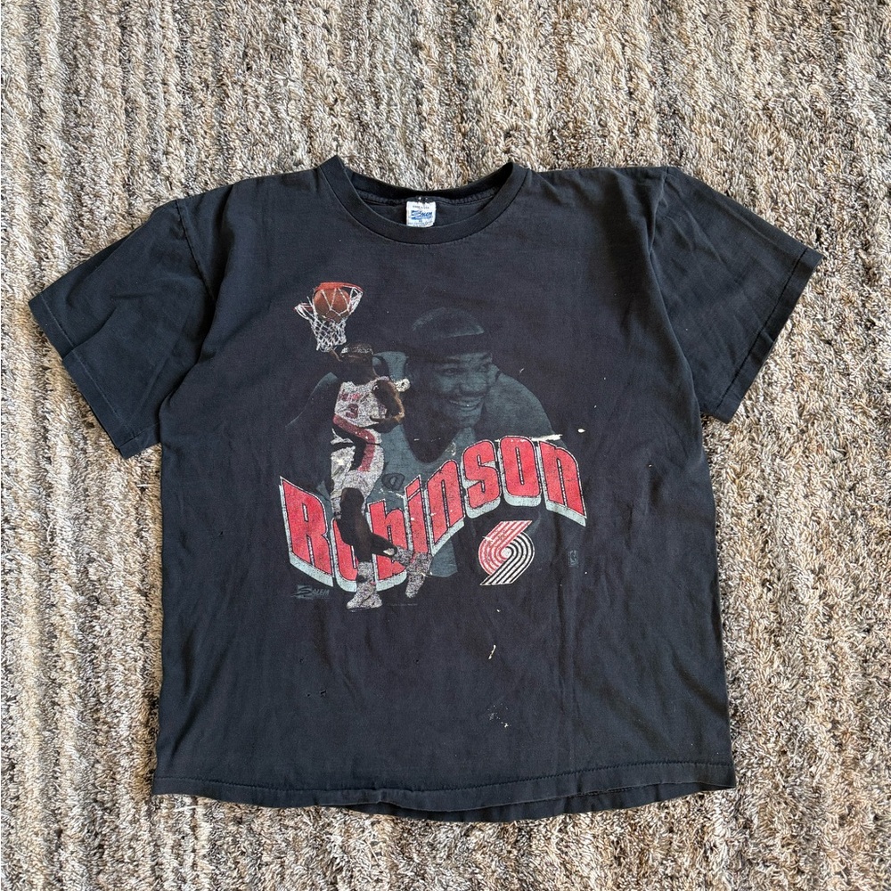 Vintage 1991 Clifford Robinson Portland Trail Blazers Salem Shirt XL S/S